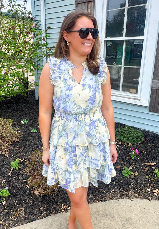 Lana Flora Ruffle Mini Dress