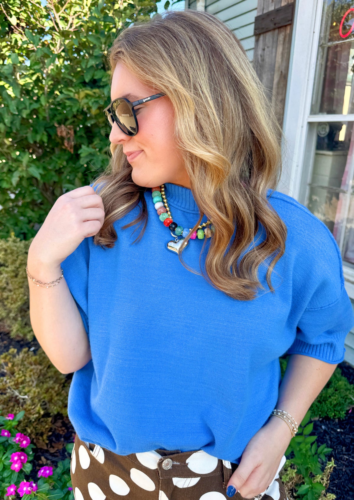 Relaxed Girl Sweater (Blue)