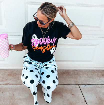 Neon Spooky Season Graphic Tee (Black)