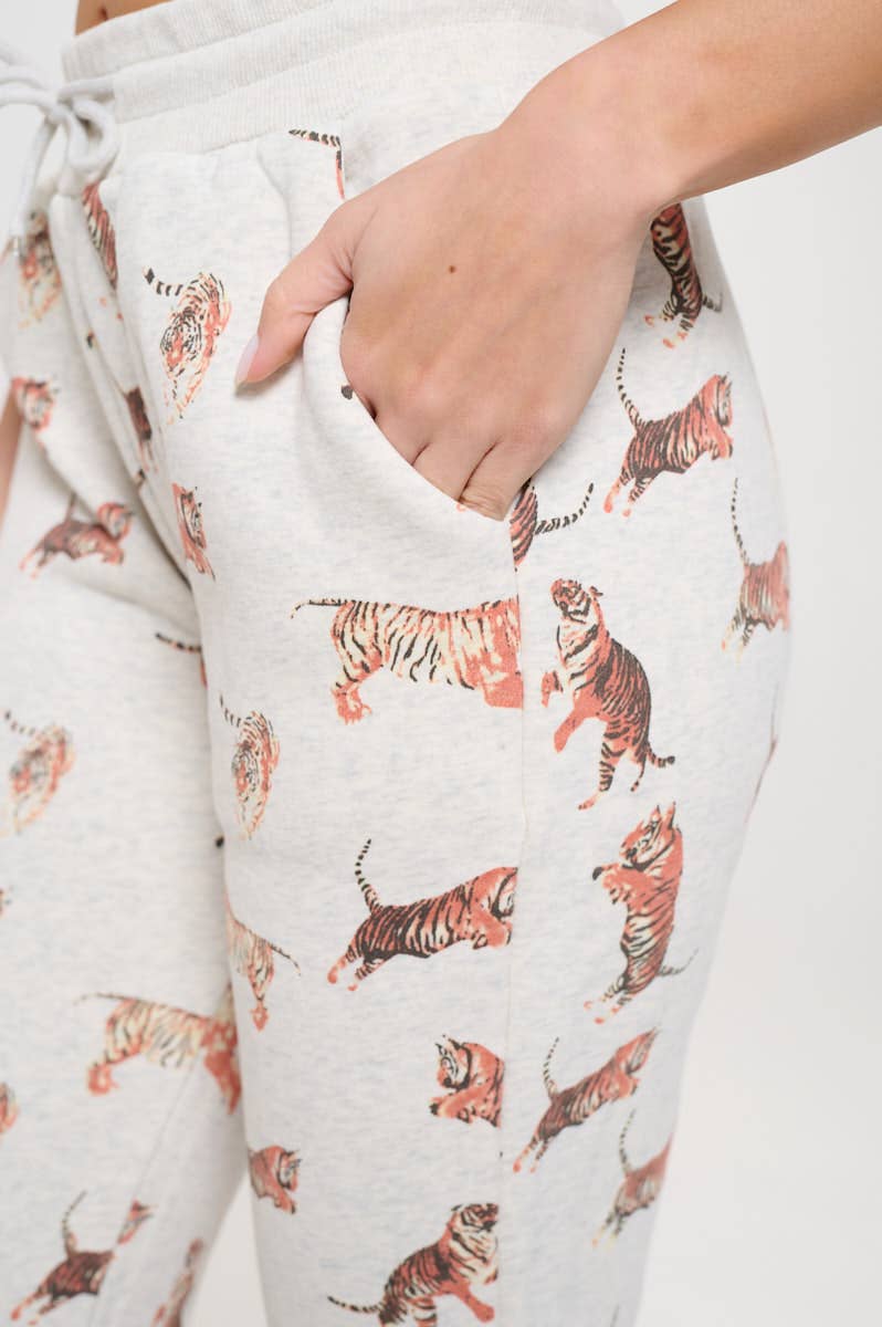 Tiger Print Sweatpants