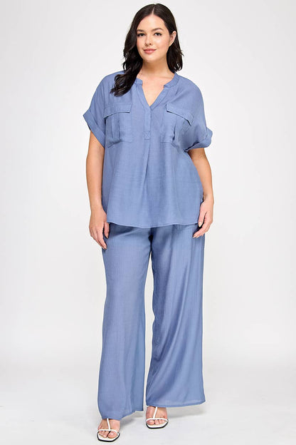 Karlie Breezy Short Sleeve Set (Violet)