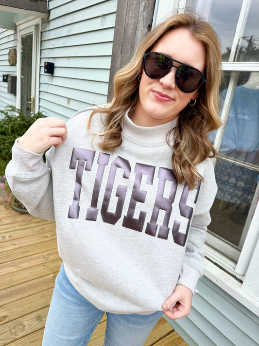 Tigers Mock Neck (Grey Metallic)