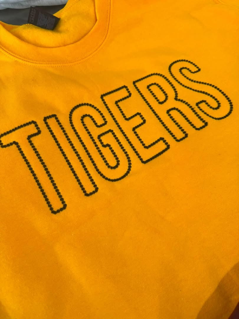 TIGERS Dot Embroidered Sweatshirt (Golden Yellow)