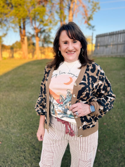 Sammi Leopard Knit Cardigan