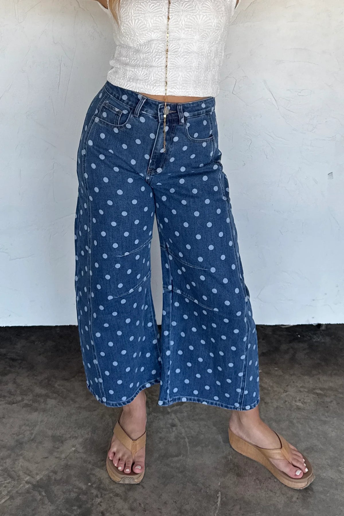 The Darling Dot Barrel Jeans
