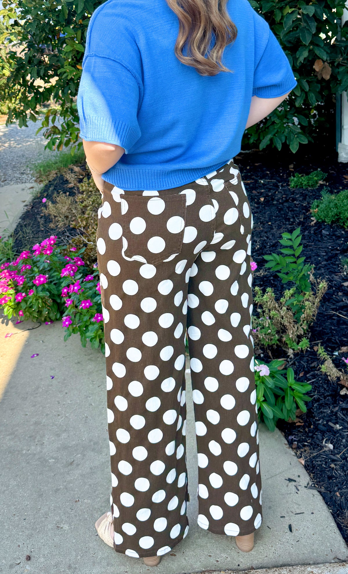 Let's Polka Pants in Chocolate