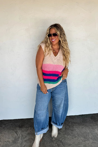 Charlotte Sweater Vest (Pink)