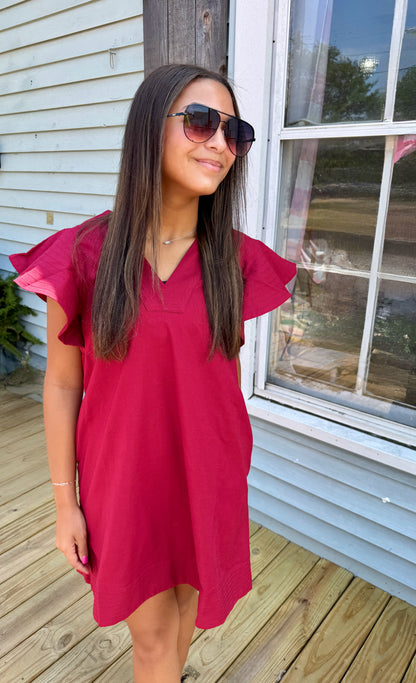 Better Than Ever Burgundy Dress