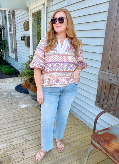 Love It Floral V-Neck Top