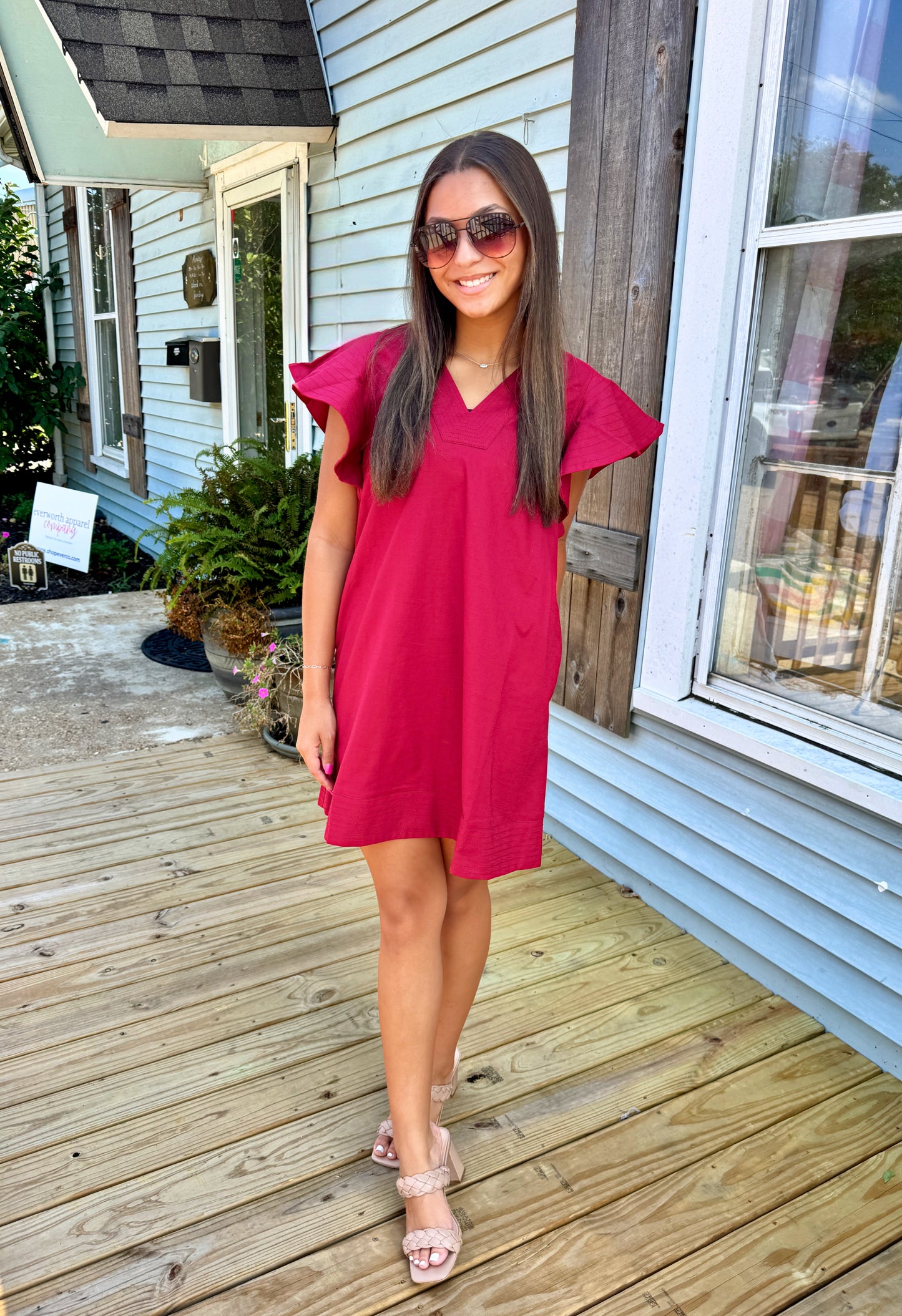 Better Than Ever Burgundy Dress