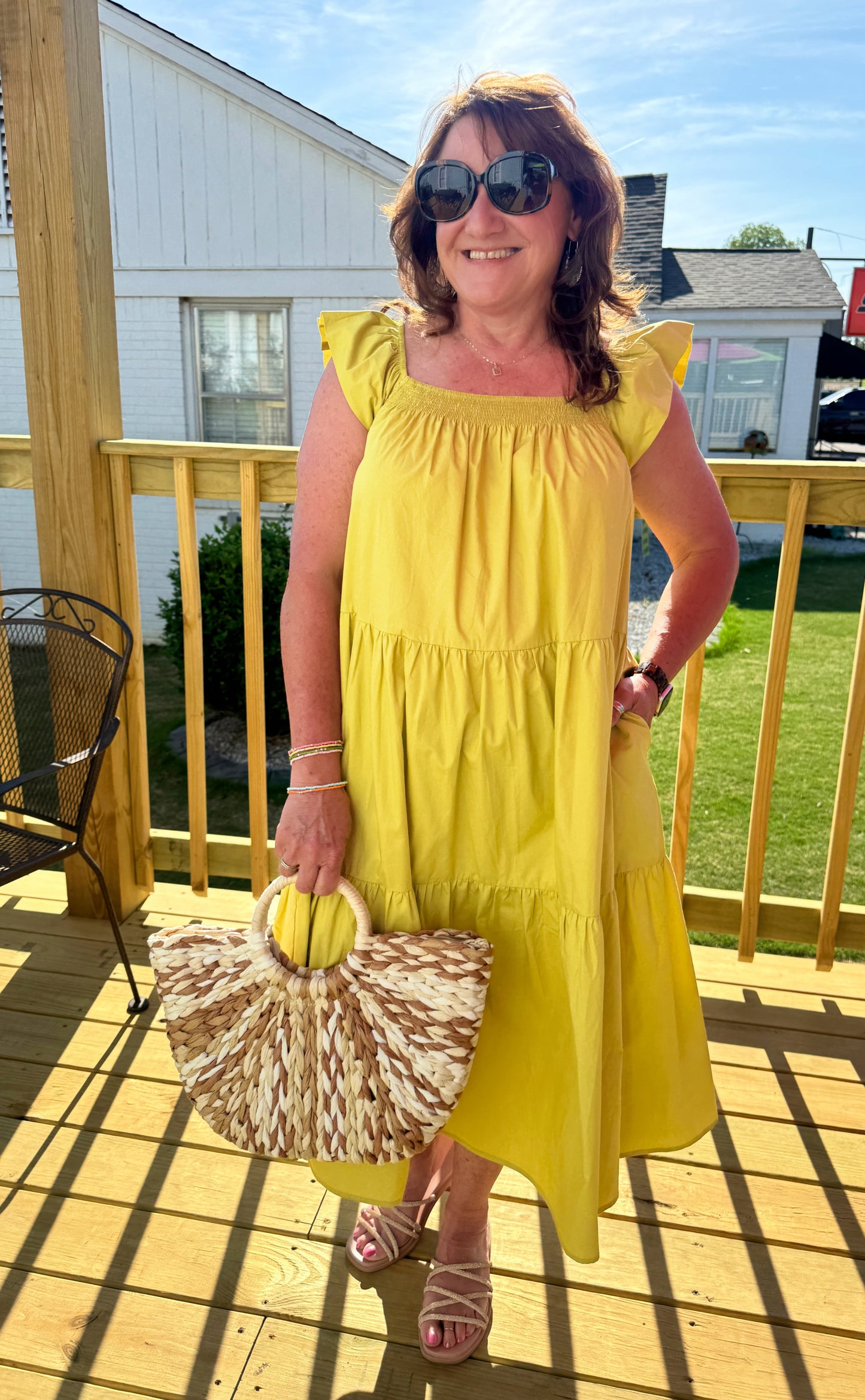 Popover Tired Midi Dress (Kiwi Green)