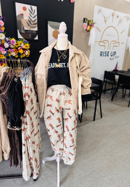 Tiger Print Sweatpants