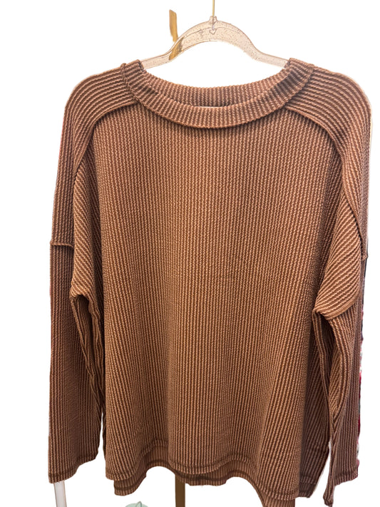 Laci Ribbed Top (Coffee)