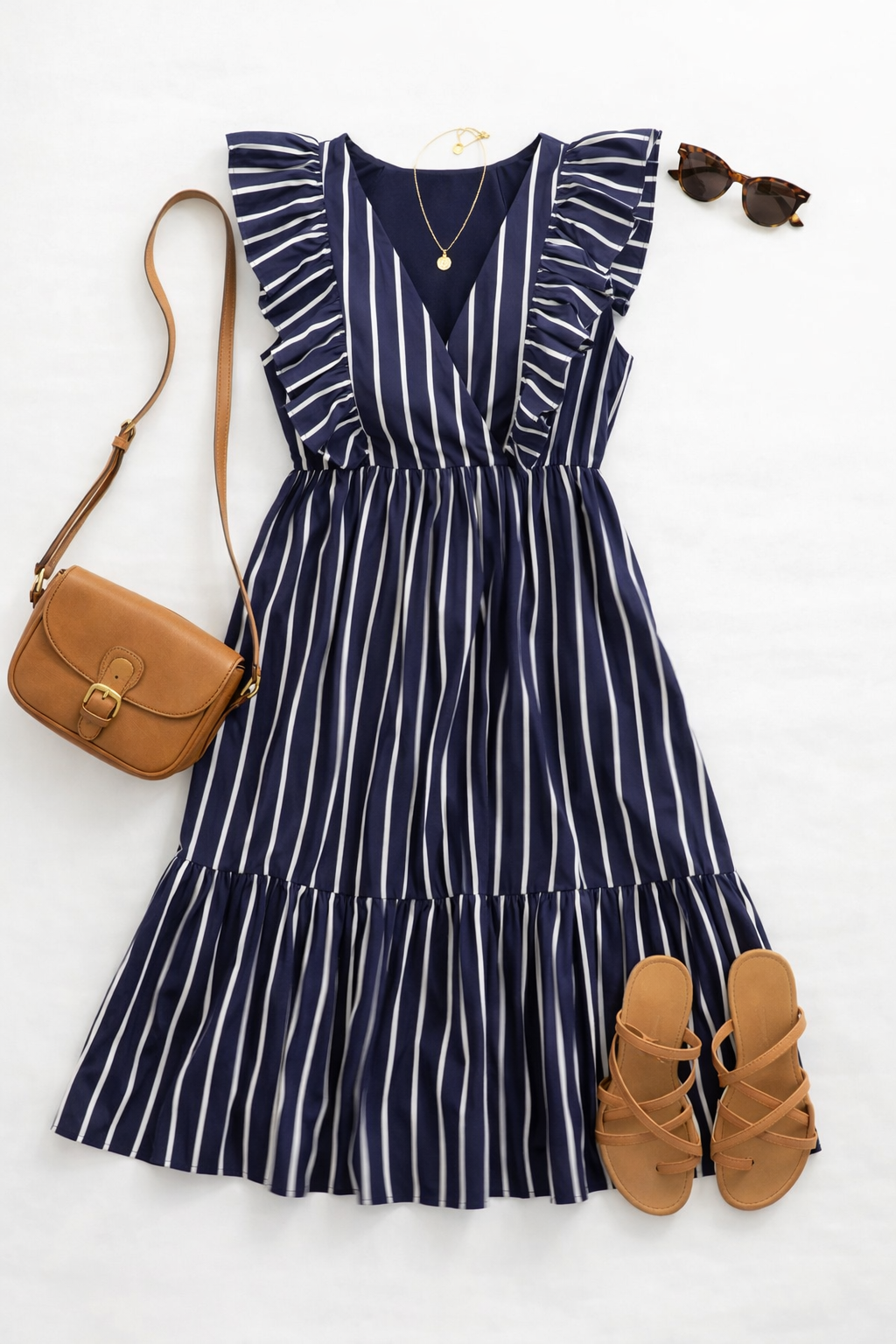 Brunch With the Girls Midi Dress (Navy)