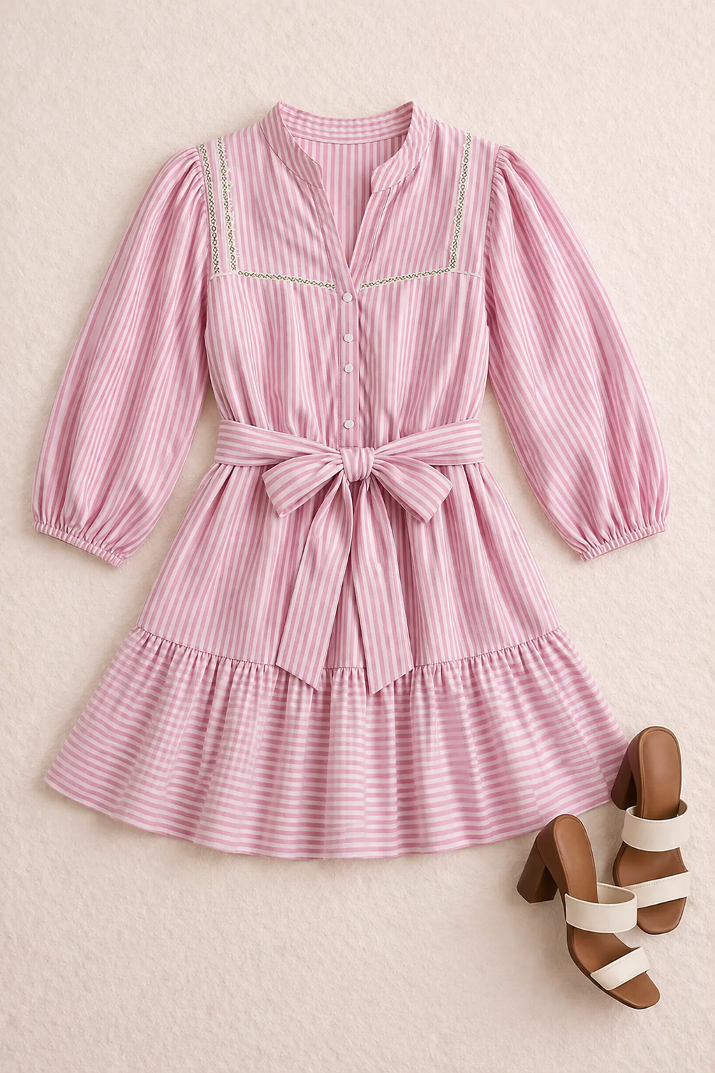 Spring Forward Mini Dress ( Pink)