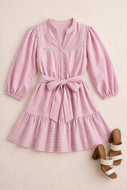 Spring Forward Mini Dress ( Pink)