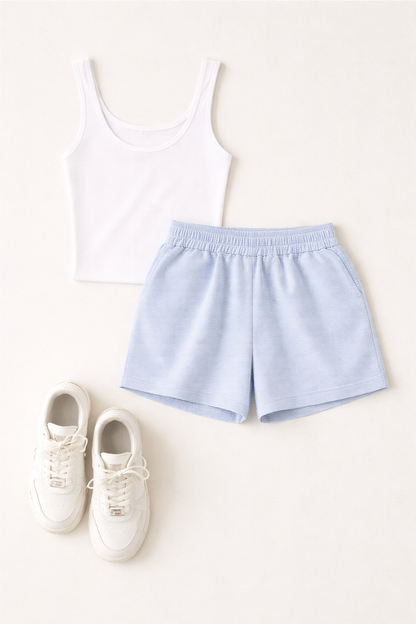 Stripe Is Right Shorts ( Blue)
