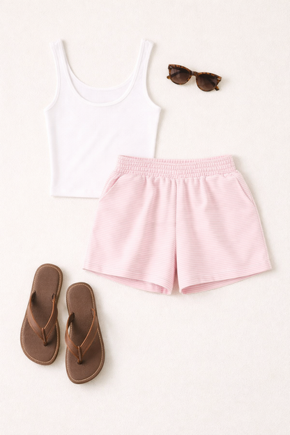 Stripe Is Right Shorts (Pink)