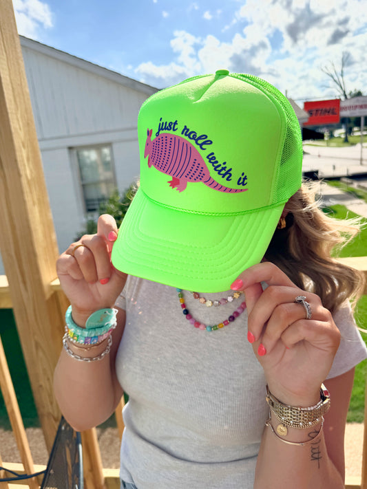 Just Roll With It Hat (Neon Green)