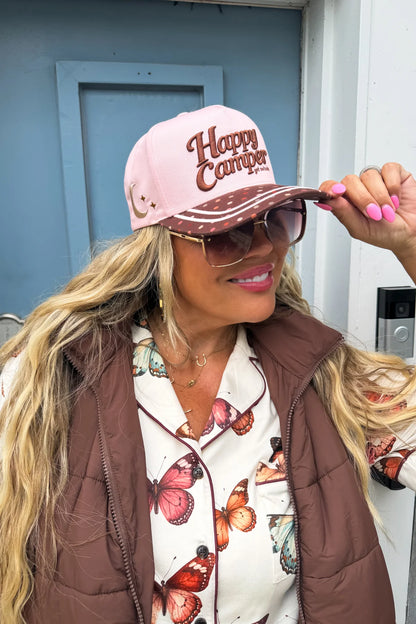 Happy Camper Polka Dot Hat