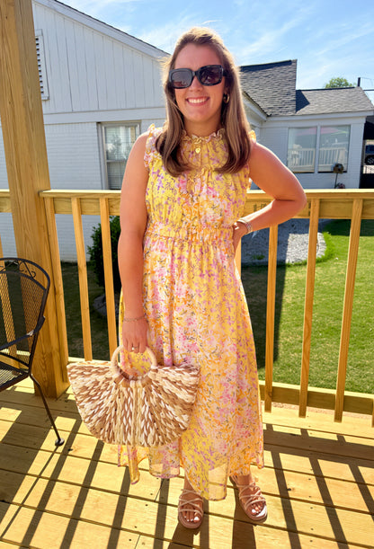 Round Handle Straw Tote (Natural)