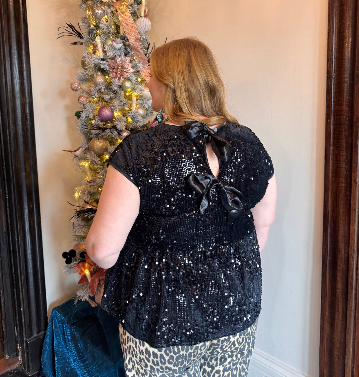 Elevate Your Night Sequins Top (Black)