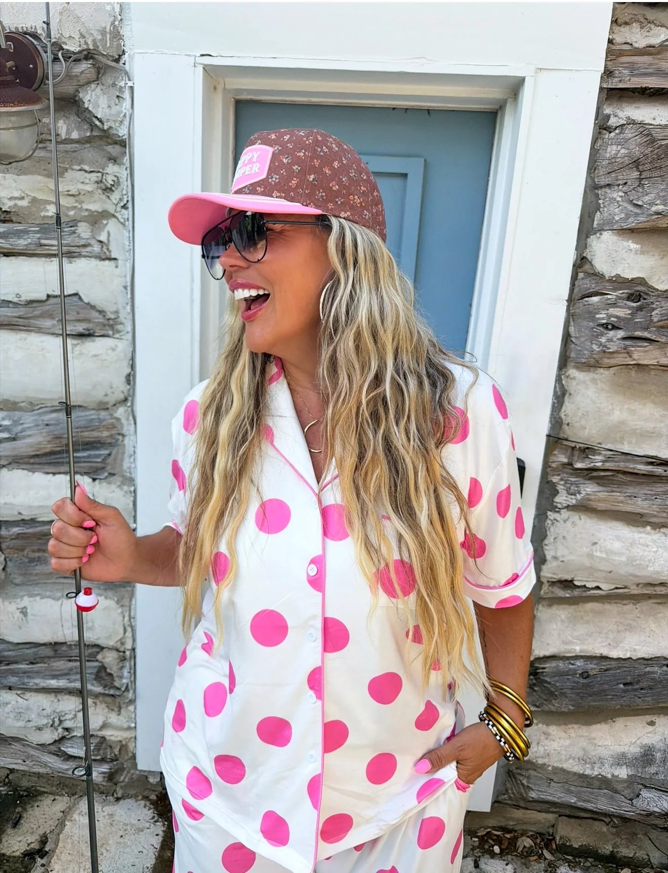 Happy Camper Floral Hat