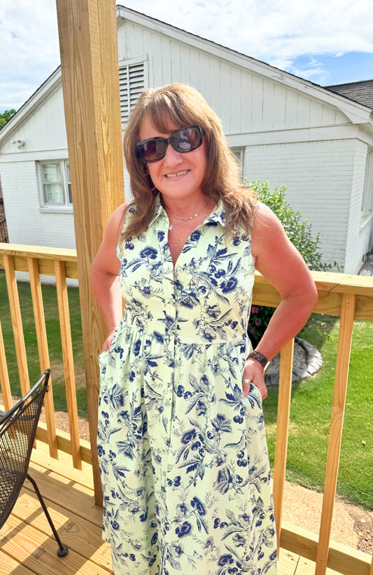 Heirloom Floral Midi Dress