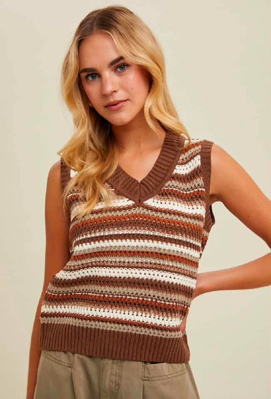 Smores Sweater Vest (Brown)