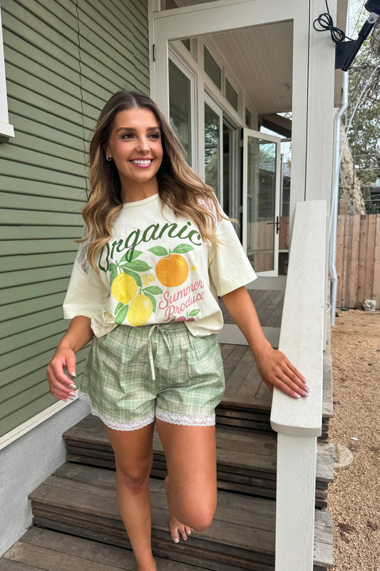 Country Side Shorts (Green Plaid)