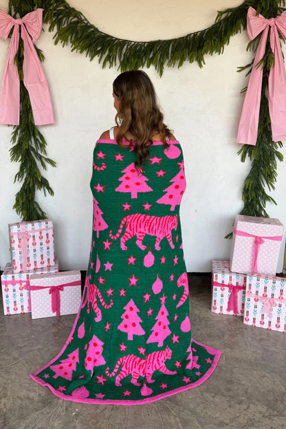 Tiger Christmas Cloud Blanket