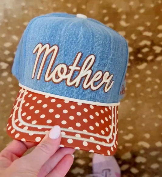 Mother Polka Dot Hat (Brown)