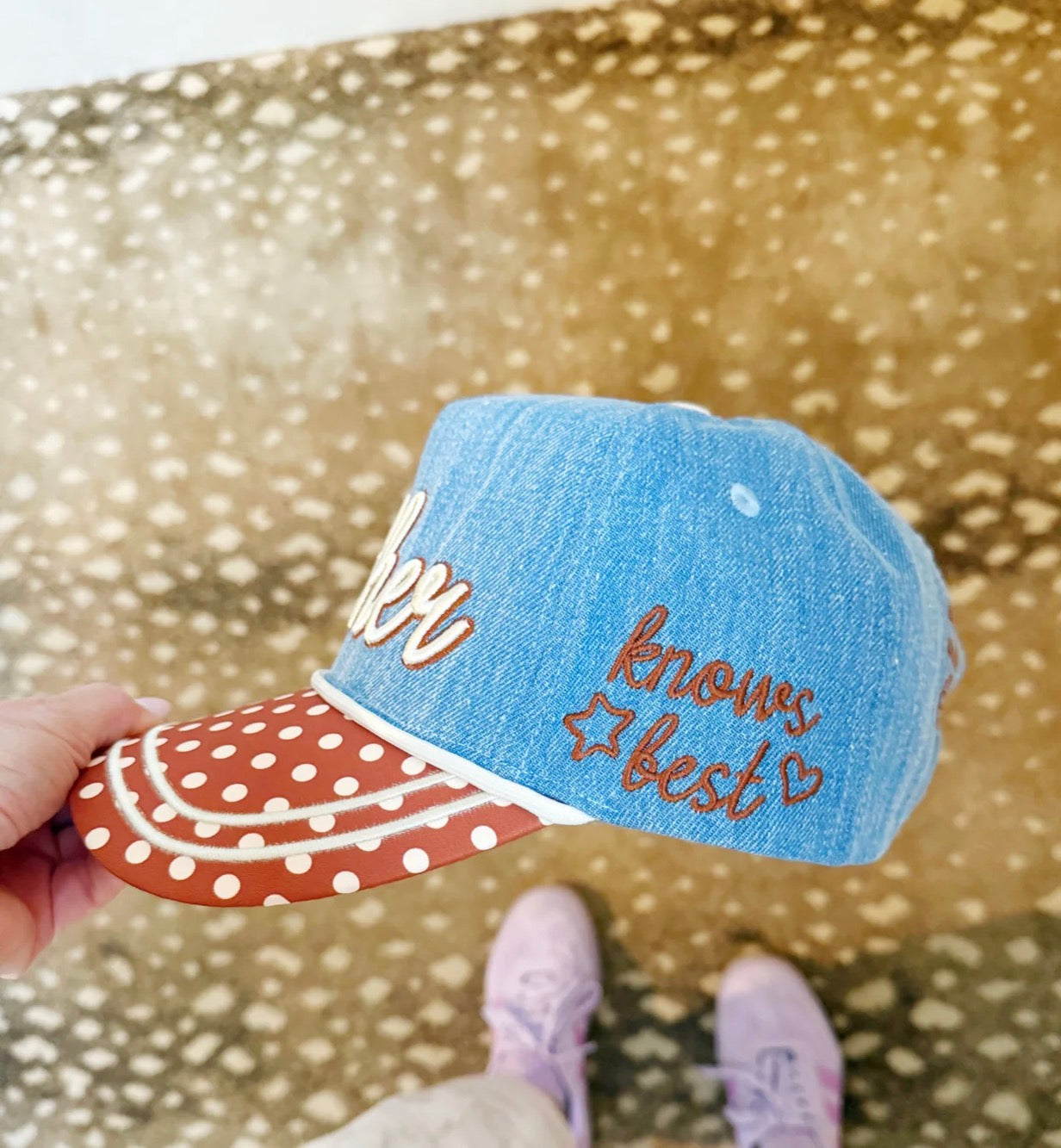 Mother Polka Dot Hat (Brown)