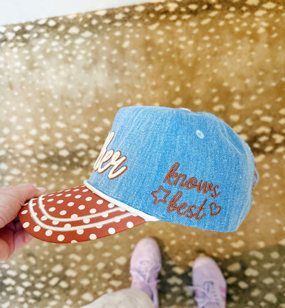 Mother Polka Dot Hat (Brown)