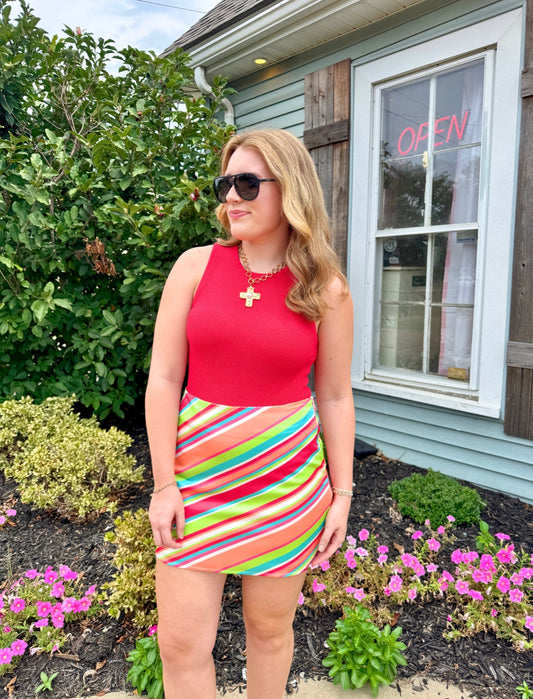 Bright Days Striped Skirt