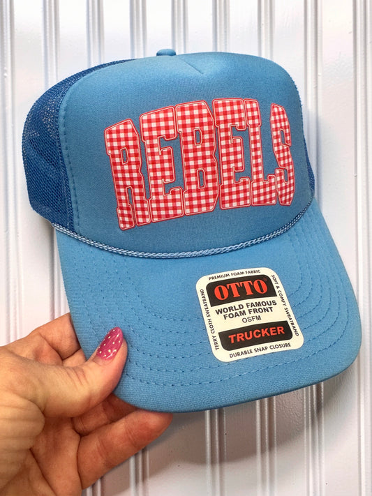 Rebs Gingham Hat (Blue)