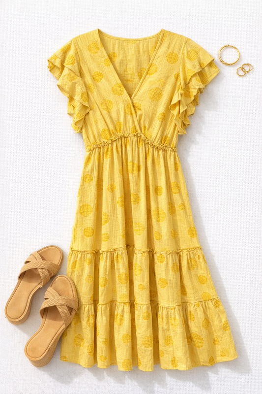 Summer Sun Dot Maxi Dress