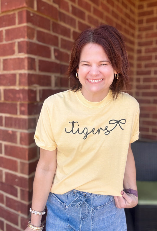 Tiger Tiny Bow Block Graphic : PREORDER (14 days)