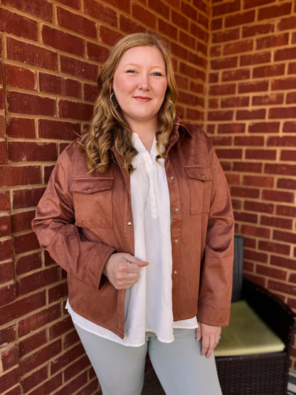 Sundown Suede Top (Camel)