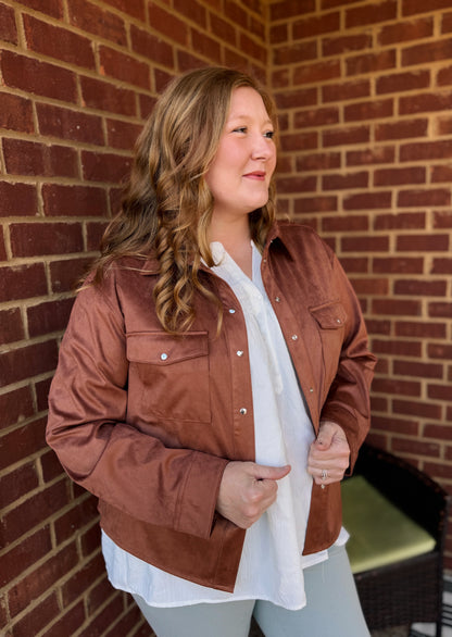 Sundown Suede Top (Camel)