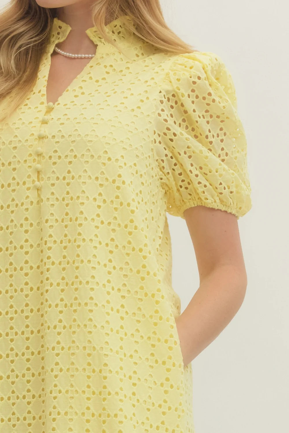 Pretty Please Eyelet Maxi (Yellow)