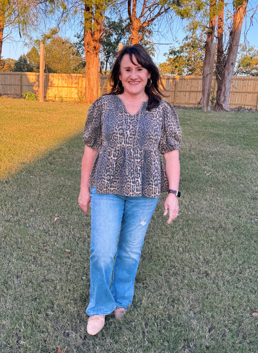 Love Sam Top in Cheetah