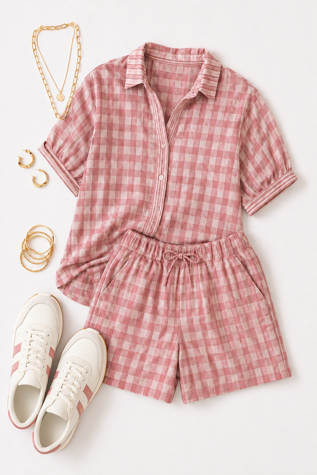 Karlie Gingham Set (Pink)