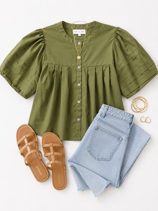 Go Your Way Blouse (Green)