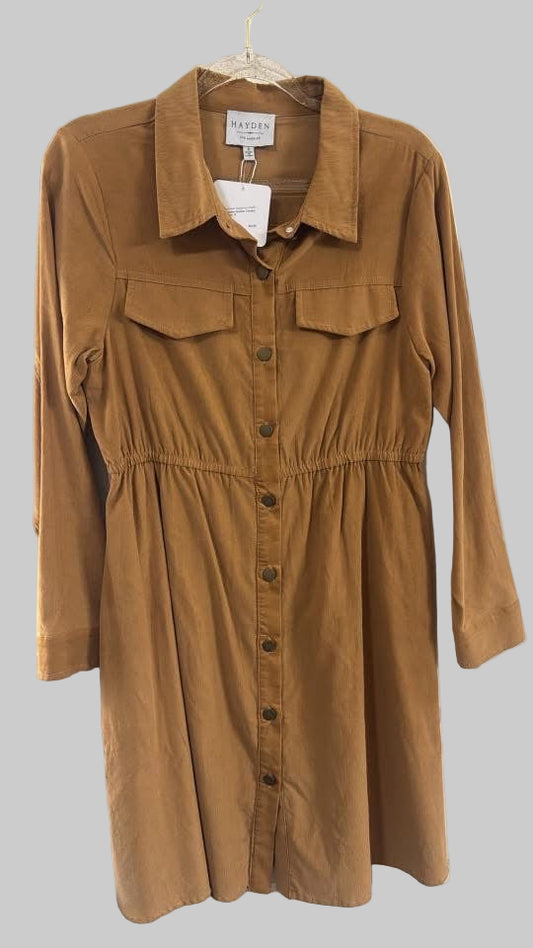 Autumn Sunrise Corded Dress (Camel)