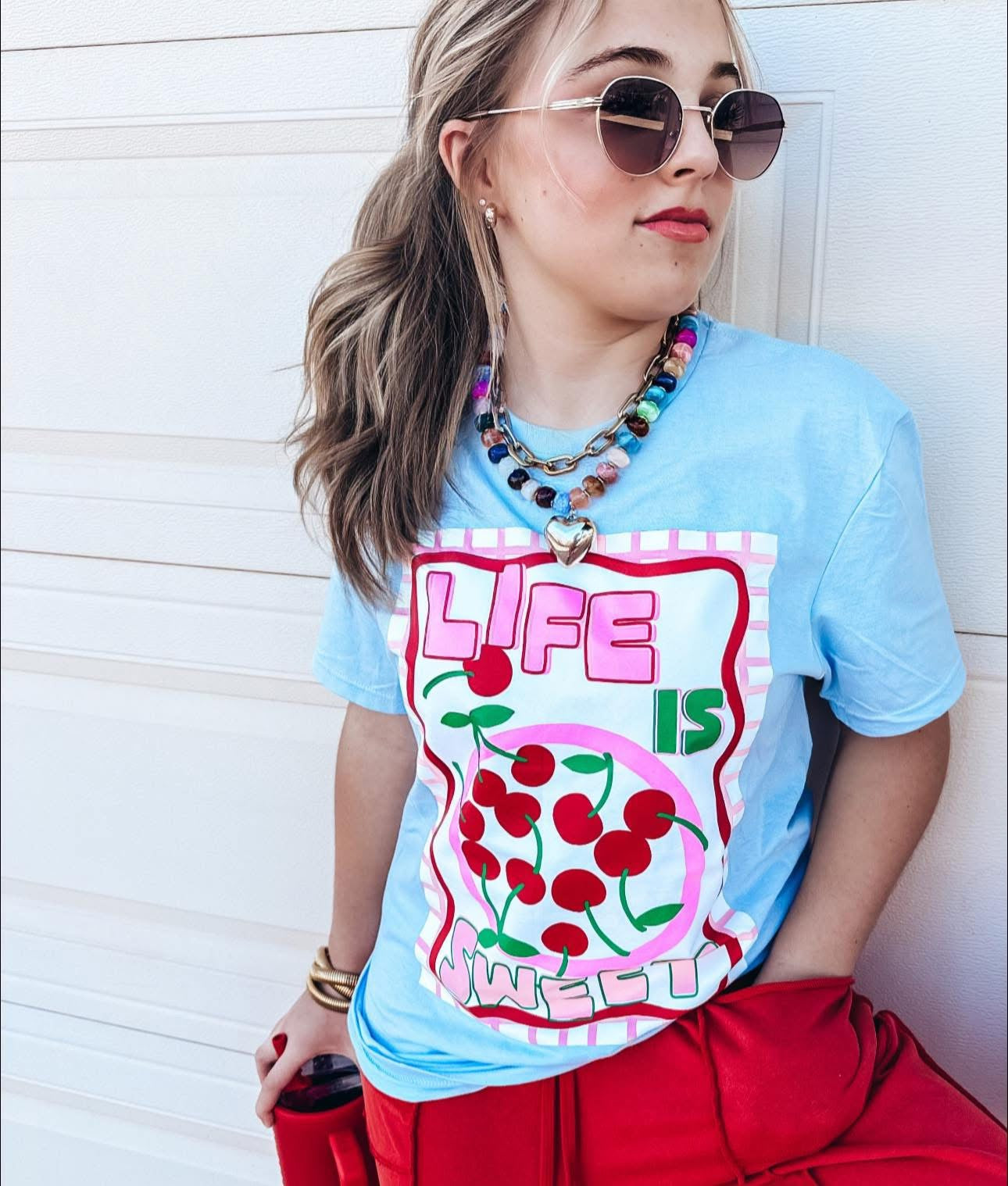 Life Is Sweet Graphic Tee (Blue)