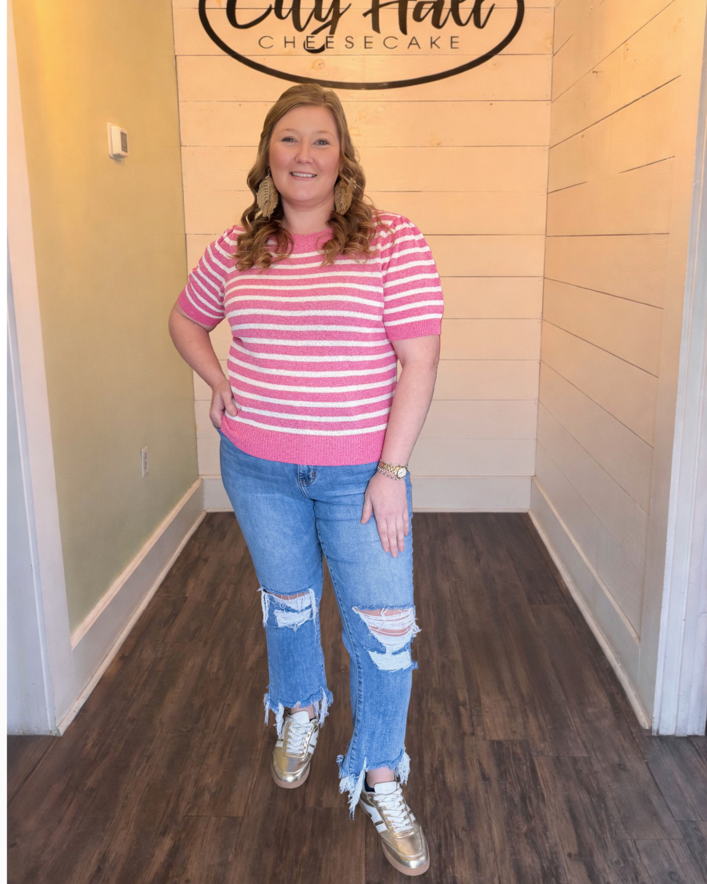 Pink Dreams Striped Knit