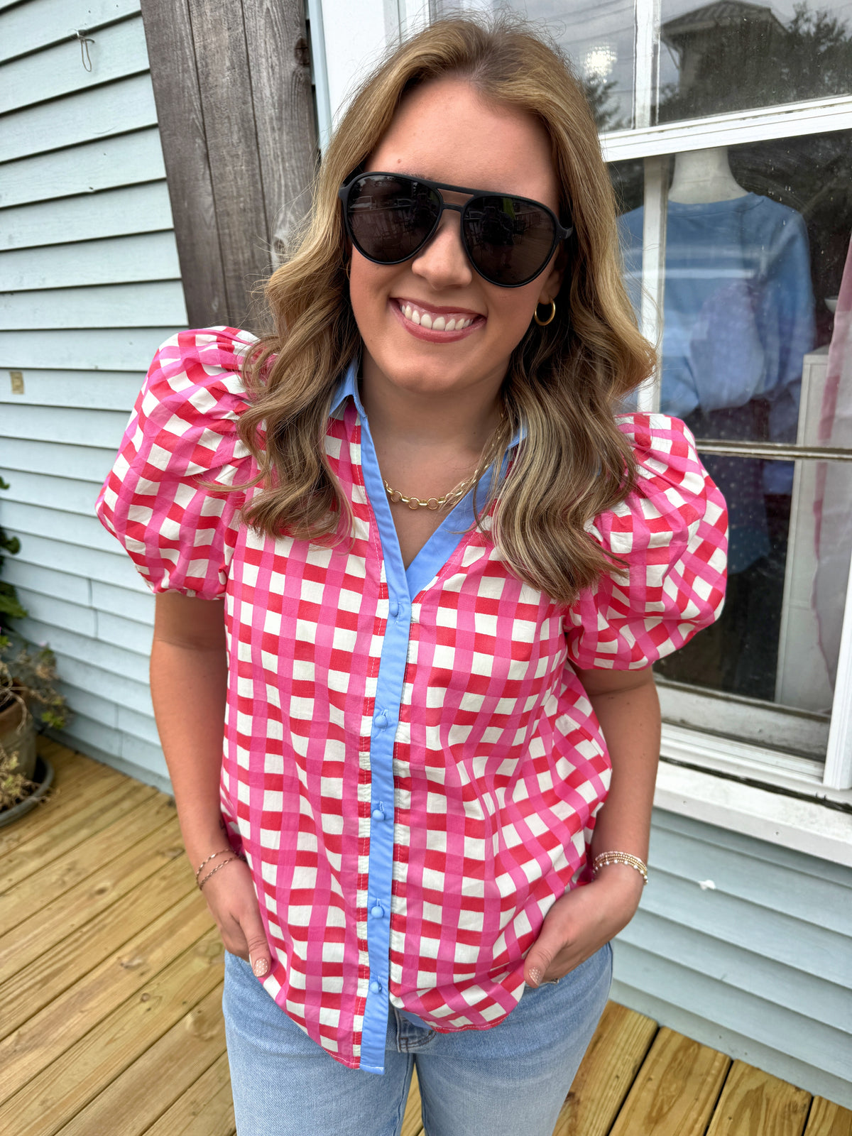 Pinkie Swear Gingham Top