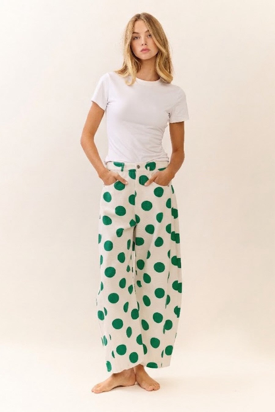 Holly Jolly Polka Dot Pants (Green)