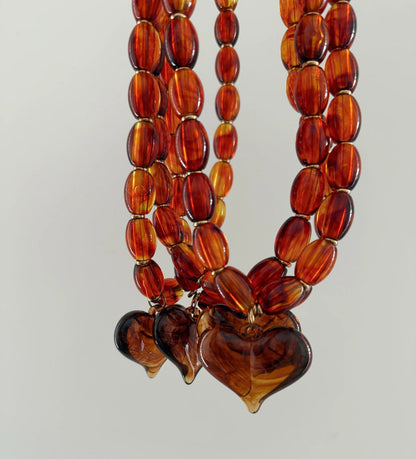 Hannah Heart Necklace (Maple)